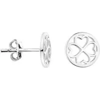 Sofia Milani Paar Ohrstecker Kreis Kleeblatt, 925 Silber Damen Schmuck - E1660