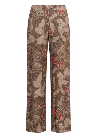 bianca - Marlenehose mit Muster braun - Gr. - 48