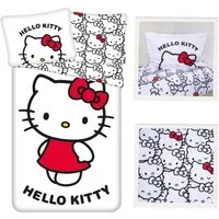 Hello Kitty Bettwäsche Bettwäsche Hello Kitty Wende-Bettbezug, 2-tlg, 140x200 & 70x90, Baumwolle, 2 teilig, Wendbar mit 2 Motiven, Offiziell lizenziertes Design