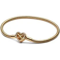 Pandora Armband DamenFunkelndes Unendlichkeits-Herz Goldfarben