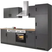 KOCHSTATION Küchenzeile KS-Toronto, Breite 280 cm, mit E-Geräten