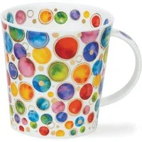 Dunoon Becher Kaffeebecher Lomond, Dazzle Fine Bone China Porzellan, ca. 320ml Fassungsvolumen