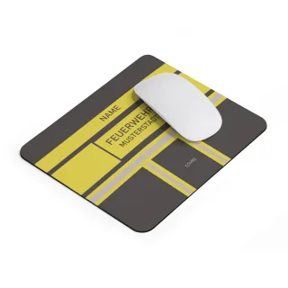 COVRZ Individuell gestaltetes Feuerwehr-Mousepad mit Text 9" × 7.5" Ohne