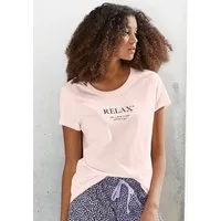 Vivance Dreams by Lascana Pyjamaoberteil (1-tlg) mit Statementdruck
