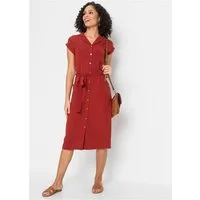 bonprix Blusenkleid eleganter Stil, mit kurzem Arm, mit Reverskragen