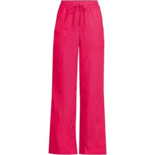 Leinen-Schlupfhose mit weitem Bein für Damen, Damen, size: regular, Pink, Leinen, by Lands' End