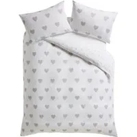 Next Bett-Set Wendbarer Bettbezug und Kissenbezug mit Herzmotiv, Bezug: Polyester (recycelt), Baumwolle