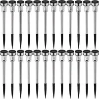 tectake LED Gartenstrahler 24-er Set LED-Solarlampen, Einschaltautomatik bei Dämmerung, LED, Bunt, Wetterfeste und robuste LEDs
