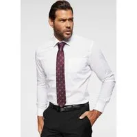 Man's World Langarmhemd mit Kentkragen, normale Passform, aus Baumwolle und Polyester