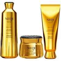 NEQI Haarpflege-Set Diamond Glass Trio Set – Shampoo, Conditioner & Haarmaske, 3-tlg.