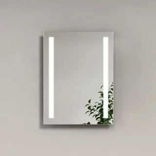 Emke Badspiegel, Transparent, Glas, Rechteckig, 45x60x3.5 cm, Badezimmer, Badezimmerspiegel, Badspiegel