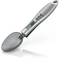 Arendo Löffelwaage digital 0,1g, Küchenwaage, Feinwaage, LCD-Anzeige, 2 abnehmbare Löffel, (1-tlg), Summierfunktion, für Gewürze, Proteinpulver, Milchpulver, Backen uvm.