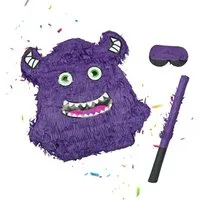 relaxdays Pinata Set Monster mit Stab und Maske