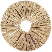 Marrakesch Orient & Mediterran Interior Wanddekoobjekt Boho Wanddeko handgefertigt aus Rattan in Natur 22 cm handgemacht (1 St), Handarbeit