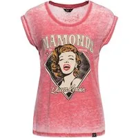 QueenKerosin Print-Shirt Diamonds (1-tlg) mit Frontprint im 50s Stil
