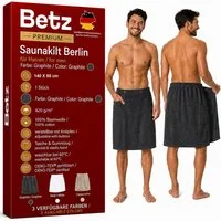 Betz Kilt Frottee Saunakilt BERLIN mit Knöpfen für Herren 420 g/m²