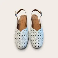 Begoria Begoria Summer Weave - Damen Geflochtene Leder Slingback Ballerinas Sandale