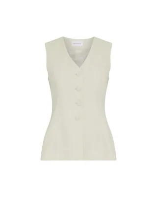 msch copenhagen - MSCHEsteriane Waistcoat Oatmeal Melange - Gr. - M