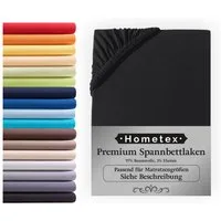 Hometex Premium Textiles Spannbettlaken Premium Boxspringbett Spannbetttuch ideal für Wasserbett und Matratzen, Jersey, Gummizug: Rundumgummizug, Spannbettlaken Premium Qualität 190 g/m², Gekämmte Baumwolle