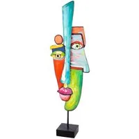 GILDE Skulptur MALANG Skulptur - Metall - bunt - Höhe 99,5 cm - Skulptur - Dekoration (1x Skulptur, Figur - Wohnaccessoires), moderne Skulptur - Deko - Schlafzimmer - Wohnzimmer