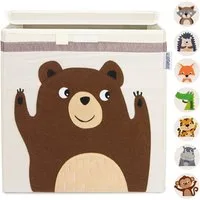 GLÜCKSWOLKE Aufbewahrungsbox Kinder - 15 Motive I Spielzeugkiste mit Deckel für Kinderzimmer (Größe 33x33x33), Boxen zur Aufbewahrung im Kallax Regal I Kiste für Spielzeug