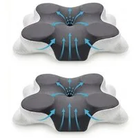 LIVINA HOME Nackenstützkissen Premium Kopfkissen, Ergonomisches Nackenkissen gegen Nackenschmerzen, Füllung: Memory Foam, Meditation, Seitenschläfer, Bauchschläfer, Rückenschläfer, 1 oder 2-tlg. erhältlich, Orthopädisches Kissen, für Seiten-, Rücken-