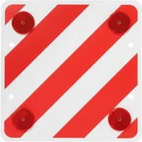Systafex® Warnschild Warntafel 50x50 cm mit Rückstrahlern für Wohnmobil Boot Fahrradträger, (1 St), mit 4 Rückstrahlern