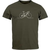Neverless Print-Shirt Herren T-Shirt Fahrrad Radfahrer Aufdruck Printshirt Bike Grafik mit Print