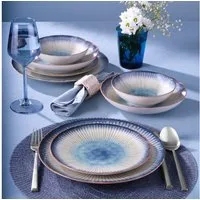 GÜRAL Porselen Tafelservice ATINA (18-tlg), 6 Personen, Porzellan, Für 6 Personen, elegantes Bone-Porzellan