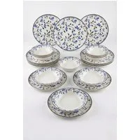 Hermia Concept Geschirr-Set Romantisch (18-tlg), 6 Personen, Keramik, Mikrowellengeeignet, Spülmaschinengeeignet