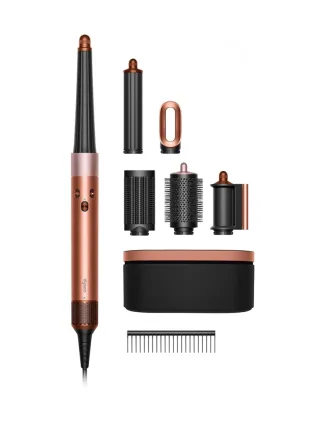 Dyson Airwrap i.d. Straight & Wavy [inkl. 6 Aufsätze: 1x Bürstenaufsatz 1x Rundbürste 1x Lockenstab 40mm 1x Lockenstab konisch 2x Trockenaufsatz] amber silk