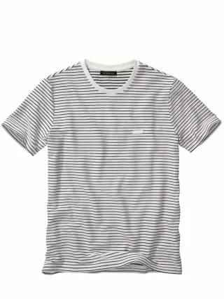 Mey & Edlich Herren Alles-Richtig-T-Shirt Blau 96 % Baumwolle, 4 % Elasthan