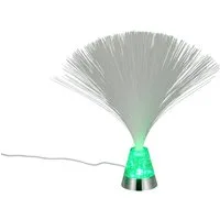 Reality Leuchten LED Dekolicht, Farbwechsel, LED fest integriert, Warmweiß, 70er Jahre Glas-Faserlampe mit RGB Farbwechsel, Höhe 31,5cm