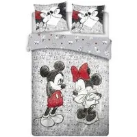 Disney Mickey Mouse Bettwäsche 1x Deckenbezug 240x220 cm & 2x Kissenbezüge 63x63 cm aus Mikrofaser, 3 teilig