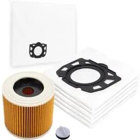 PRIMEBAG Staubsaugerbeutel 5 Beutel 1 Filter für Kärcher KFI 357 und KFI 3310 kompatibel