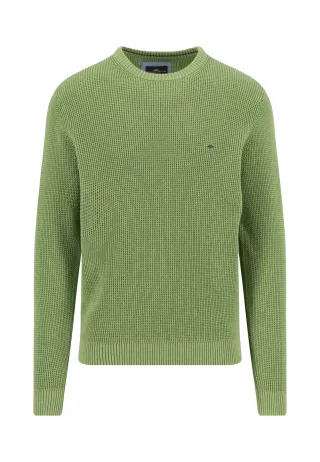 FYNCH-HATTON - O-Neck, Structure, Supersoft avocado - Gr. - M