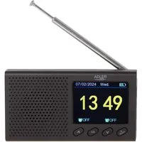 ADLER EUROPE AD 1198 UKW-Radio (FM 87,5 108 MHz, 20 Sender, Bluetooth, LCD-Display, Digital, schwarz)