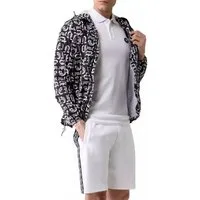 Philip Plein Poloshirt Polohemd mit Tape Streifen PP Hexagon Leder-Patch Slim Fit Doppelnadel-Nähten, ikonischen Philipp Plein Tape-Streifen