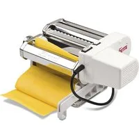 Girmi Nudelmaschine IM9100 Pastamaschine IM91, Elektrisch & Handkurbel, 90 W, Motor abnehmbar, 5 Pastaformen, 9 Teigstärken, 2 Stufen, Pulse