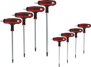 KS Tools T-Griff-Torx-Winkelstiftschlüssel-Satz, 8-tlgBohrung - 151.8165