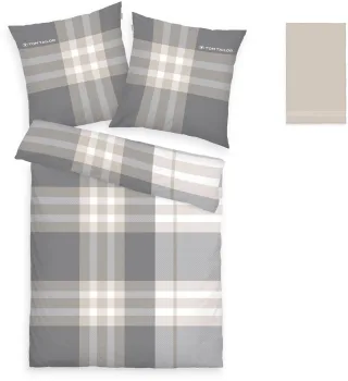 TOM TAILOR HOME Bettwäsche "Nick in Gr. 135x200 oder 155x220 cm" 3 mit Gratiszugabe Gästehandtuch