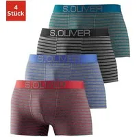 s.Oliver Boxer Boxershorts für Herren (Packung, 4-St) mit kontrastfarbenem Webbund