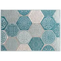 DomDeco Teppich In- und Outdoor-Teppich "Classic Hexagon Tiles M" 120x170cm für Innen, Rechteckig, Höhe: 5 mm