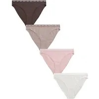 Next Slip Slips mit hohem Beinschnitt und Logo, 4er-Pack (4-St)
