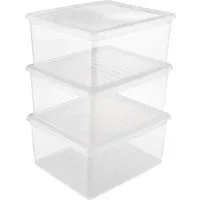 keeeper Aufbewahrungsbox bea, clearbox mit Air Control-System (Set, 3 St), 3 x 18 l, stapelbar, 39 x 33,5 x 18 cm