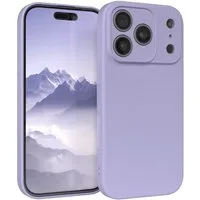 EAZY CASE Handyhülle für Apple iPhone 17 Pro Hülle Silikon 6,3 Zoll, Silikonhülle stoßfest Smart Slimcover Case Dünn Blau Lila