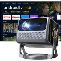 Ultimea Nova C40 Beamer mit 4K Dekodierung und Android TV 11.0 Beamer (1000:1, 1920 x 1080 px, Dolby Audio, 600 ANSI, HDR10&HLG, mit 90° Gimbal Stand-freiem Design)
