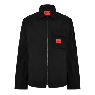 Hugo - Hemdjacke für Herren, Baumwolle (Schwarz)