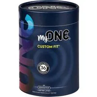 MyOne Kondome «Custom Fit» Maßkondome, 55mm nominale Breite - Packung mit, 36 St., Größe: 55J -, leichtes Abrollen & erhöhter Tragekomfort durch ideale Größe