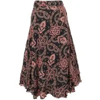 Guru-Shop Minirock Langer wandelbarer Wickelrock, Boho Maxirock,.. alternative Bekleidung